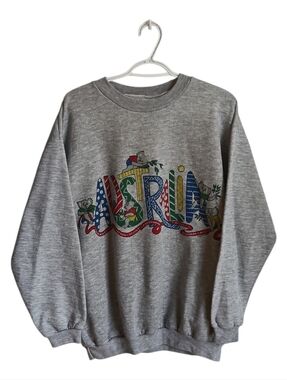 Vintage 80s 90s Gray "Australia" Graphic Crewneck Sweatshirt Large
